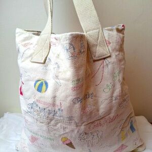 Cath Kidston seaside themed canvas tote bag